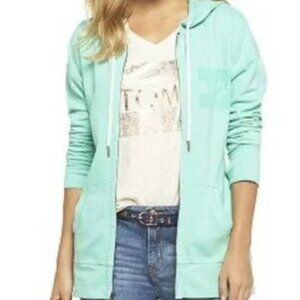 TOMS Pastel Blue Logo Full Zip Hoodie